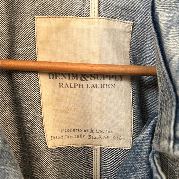Ralph Lauren Women's Light Blue Double-Breasted Denim Jacket - Picture 2 of 3